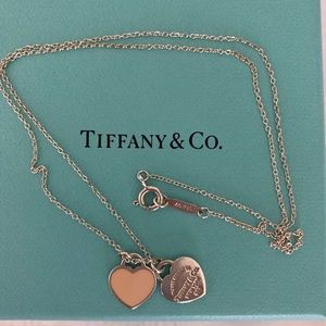 Tiffany & Co. mini double heart necklace